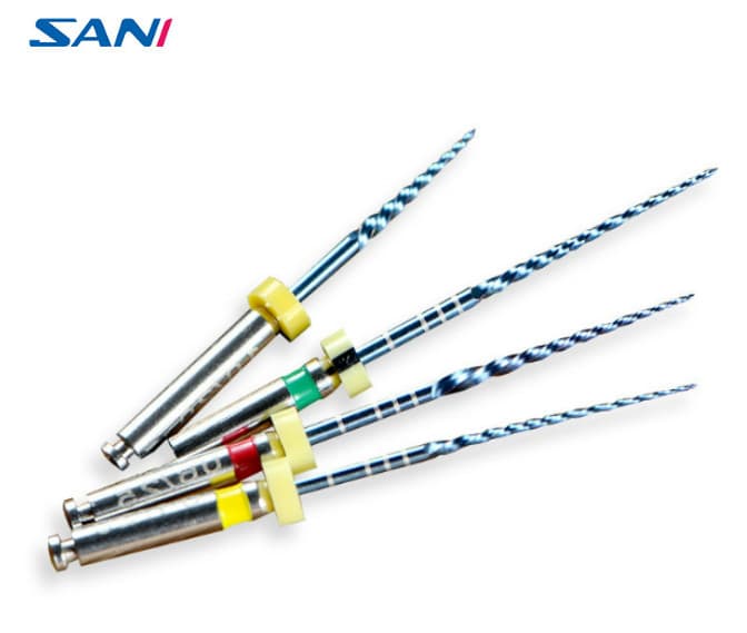 Sani Niti Materials Blue Heat ilə Uşaqlar Pediatrik Diş Rotary Endo Faylları 19mm