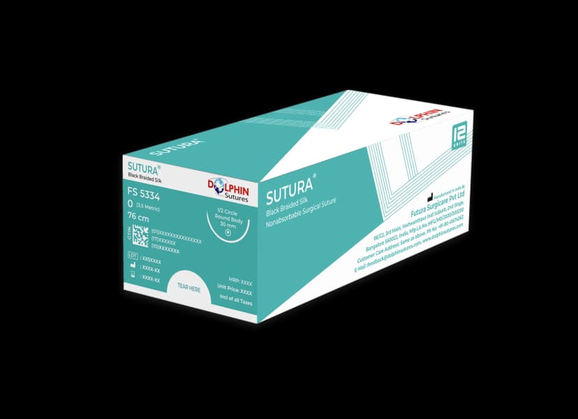 Dolphin Cərrahi sap Sutura sap 4/0 deşici