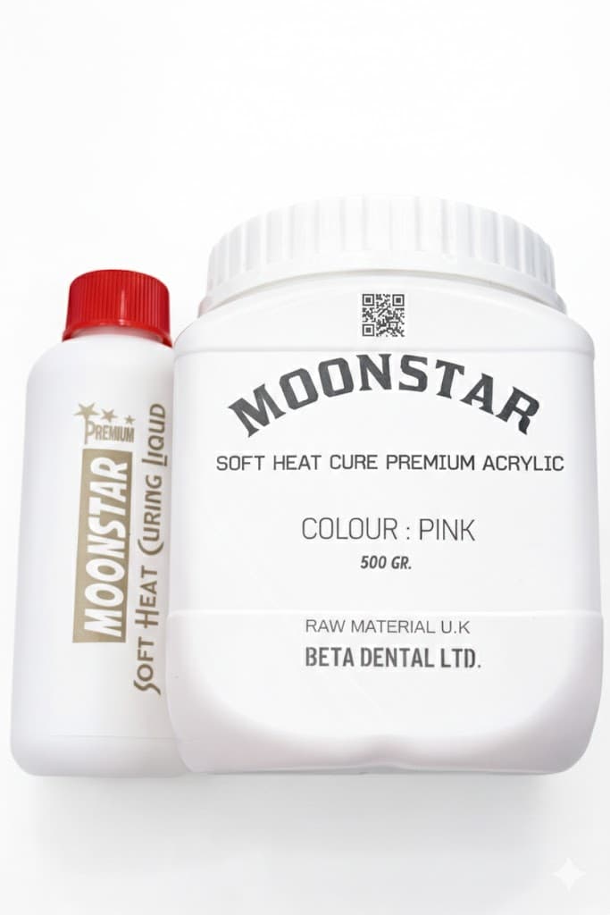 Moonstar Heat Cure Soft Acrylic/Pink 500g/Yumşaq altlıq